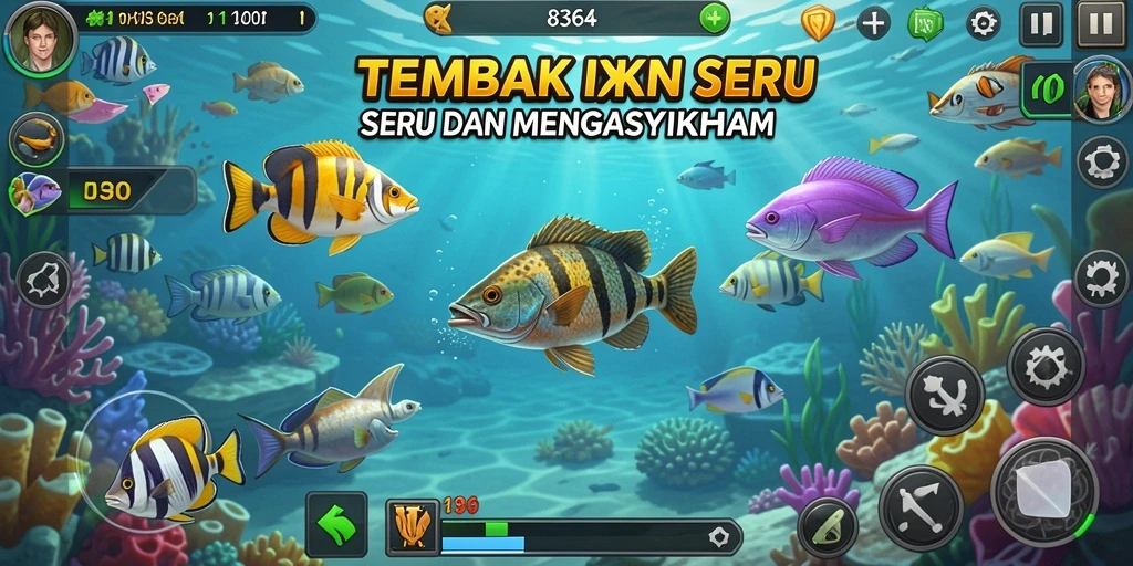 Tampilan gameplay yang menarik dalam Tembak Ikan 8364.