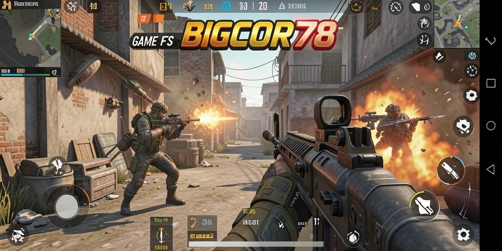 Tangkapan layar menunjukkan intensitas aksi dalam BIGCOR78.