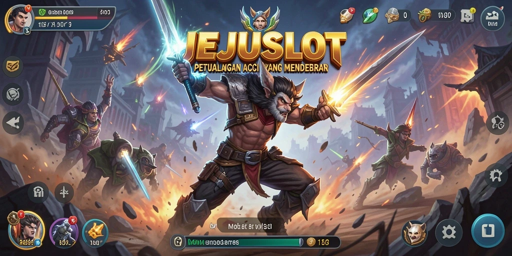 Tampilan gameplay mendebarkan dari JEJUSLOT yang penuh aksi.