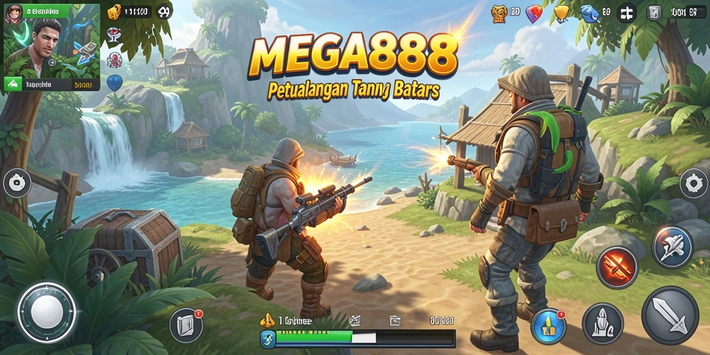 Tampilan gameplay Open World MEGA888 yang menakjubkan dan detail.