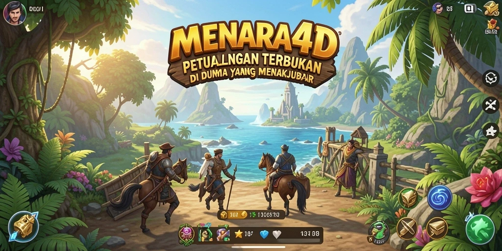 Tangkapan layar dari gameplay epik di dunia terbuka MENARA4D.