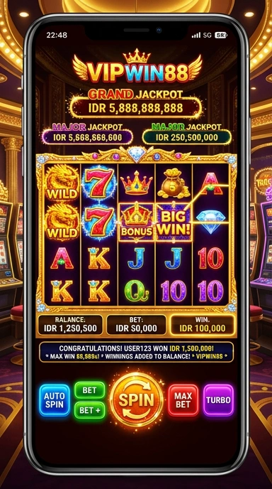 Tampilan awal aplikasi vipwin88 yang informatif dan user-friendly.